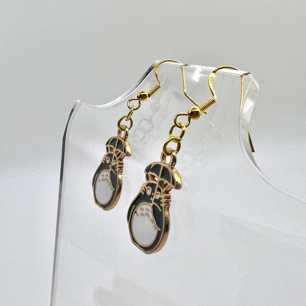 Totoro Earrings - Studio Ghibli Earrings - Umbrella Earrings - Anime Earrings - Picture 6 of 10